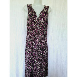 Lane Bryant Size 18/20, Purple, Black sleeveless stretch Officecore wrap Dress